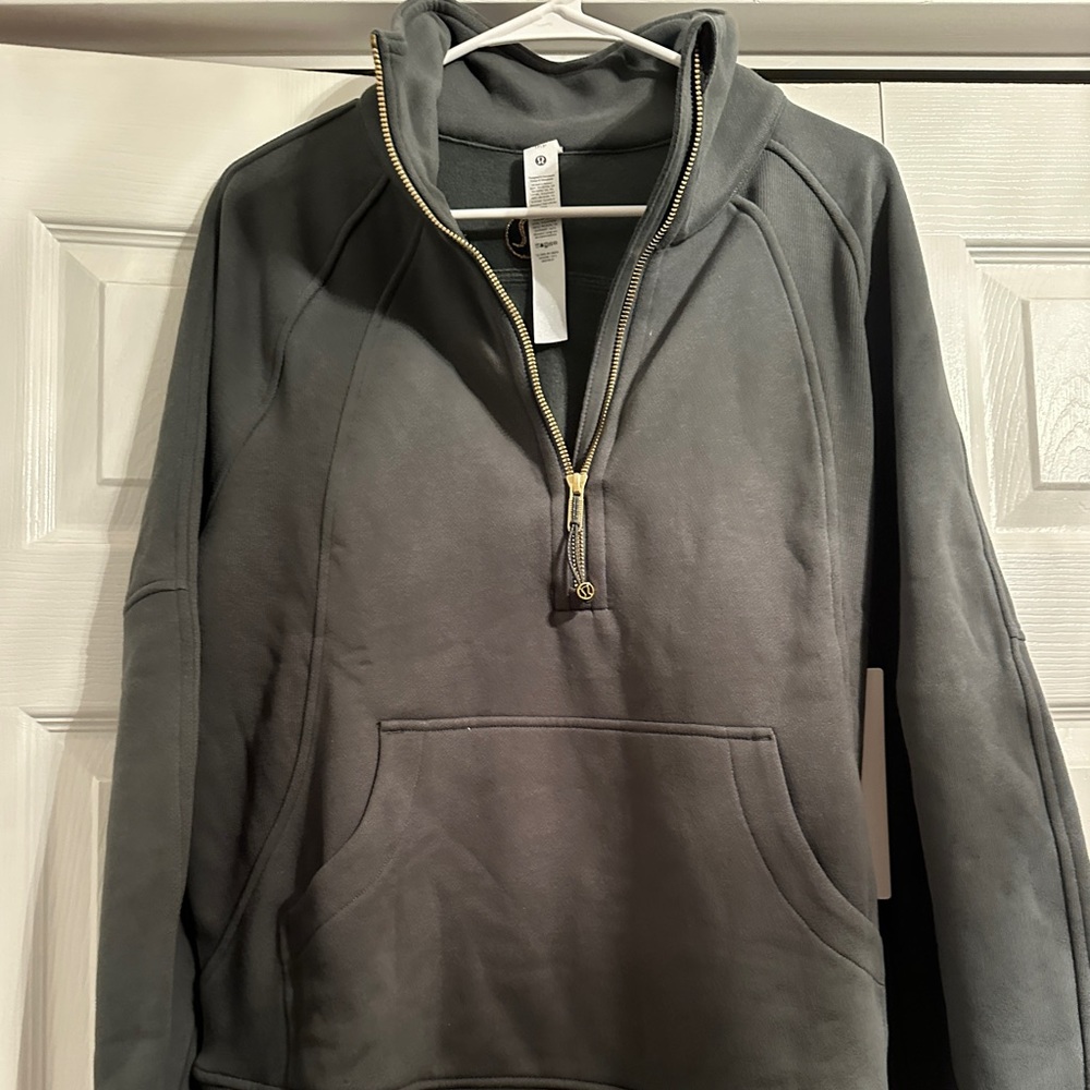 Lululemon - Scuba Oversized Funnel-Neck Half Zip Long - green size XS/sm